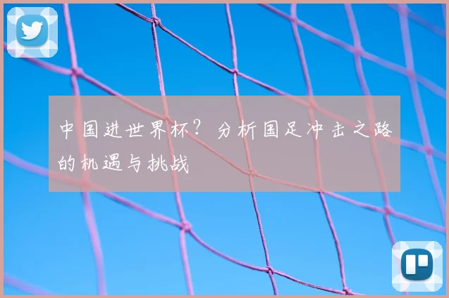 中国进世界杯？分析国足冲击之路的机遇与挑战
